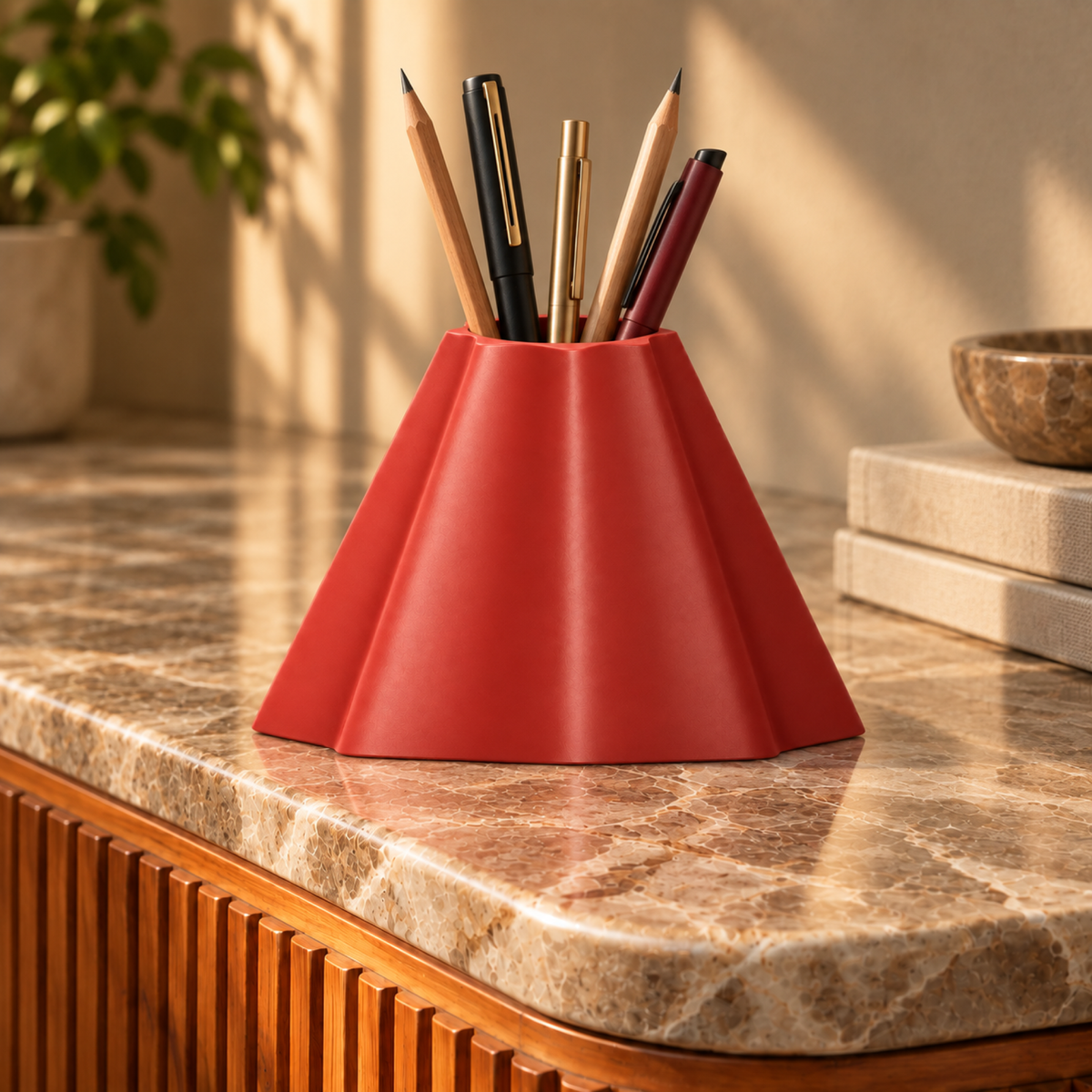 Montelara Pen Holder – red lifestyle luxe counter montelara pen holder