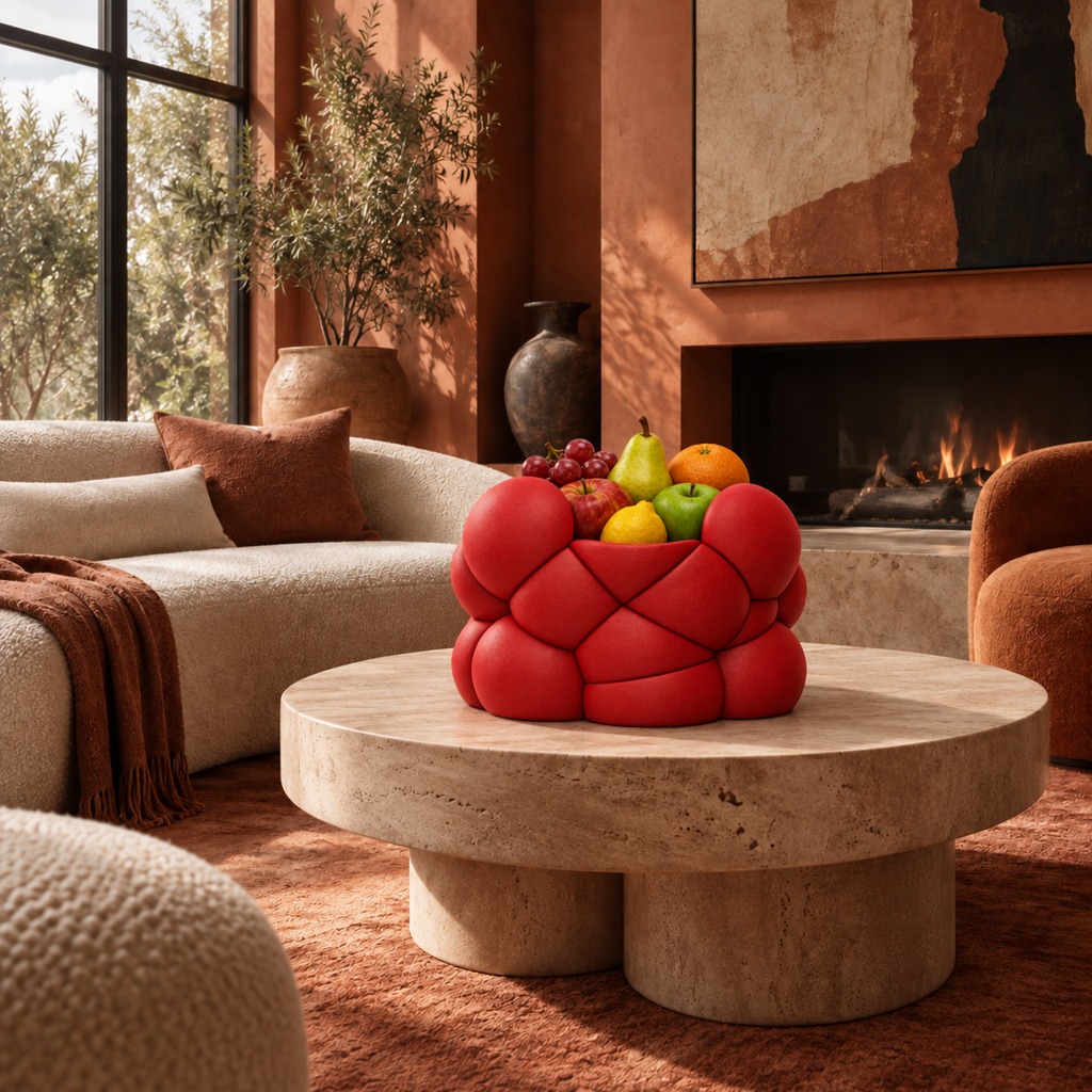Bollare Fruit Bowl – red lifestyle red living room bollare fruit bowl