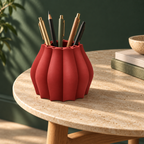 Marovique Pen Holder – red lifestyle travertine table marovique pen holder