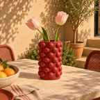 Numarelle Vase Medium – red lifestyle warm terrace numarelle vase