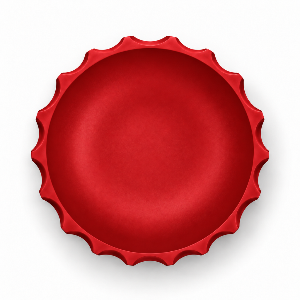 Bolognola fruit bowl white – Red top empty