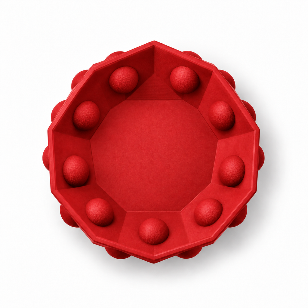 Numana Fruit Bowl – Red top empty