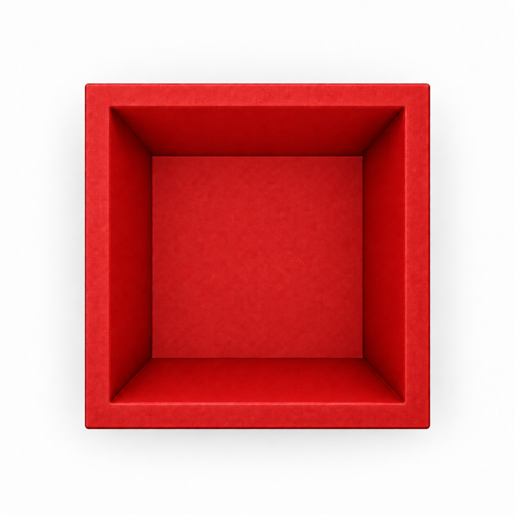Square Colosseum Fruit Bowl – red top empty square colosseum fruit bowl