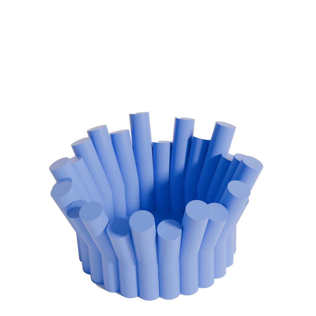 Fiastra Rivolo Fruit Bowl - Blue - rivolo fruitschaal blauw studio 2