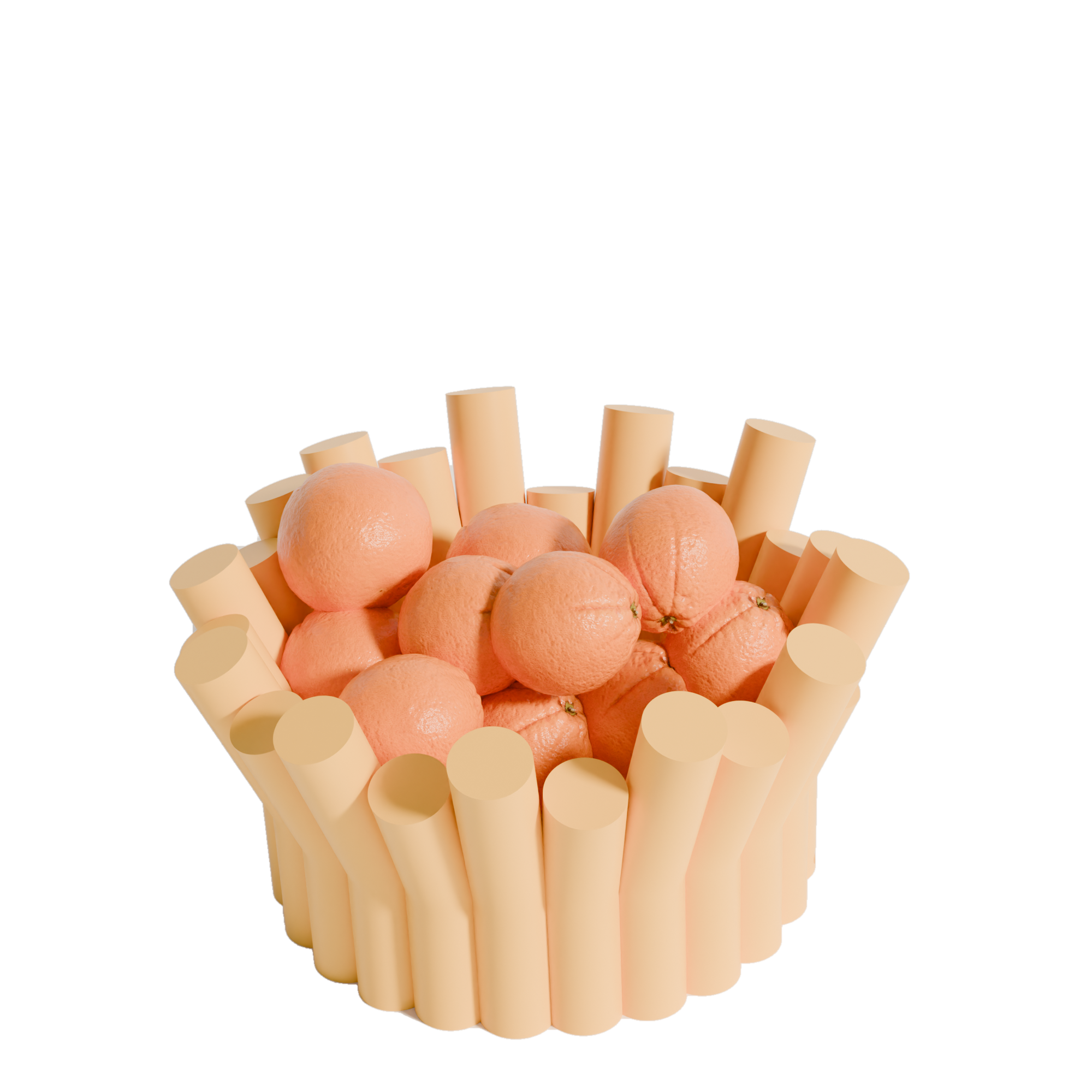 Fiastra Rivolo Fruit Bowl - Yellow - rivolo fruitschaal geel met fruit 2