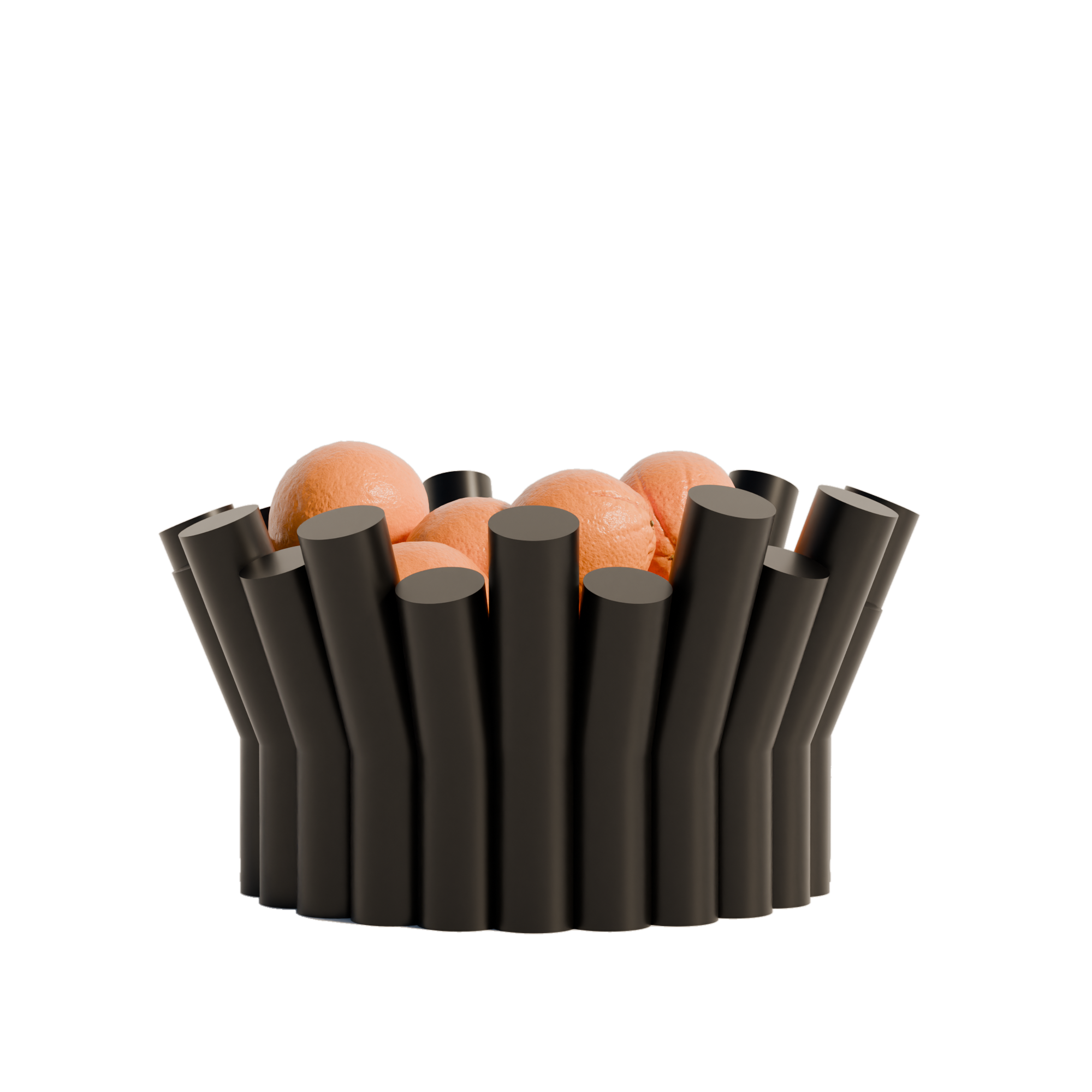 Fiastra Rivolo Fruit Bowl - Black - rivolo fruitschaal zwart met fruit 1