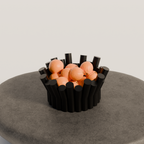 Fiastra Rivolo Fruit Bowl - Black - rivolo fruitschaal zwart sfeerbeeld sokkel 2