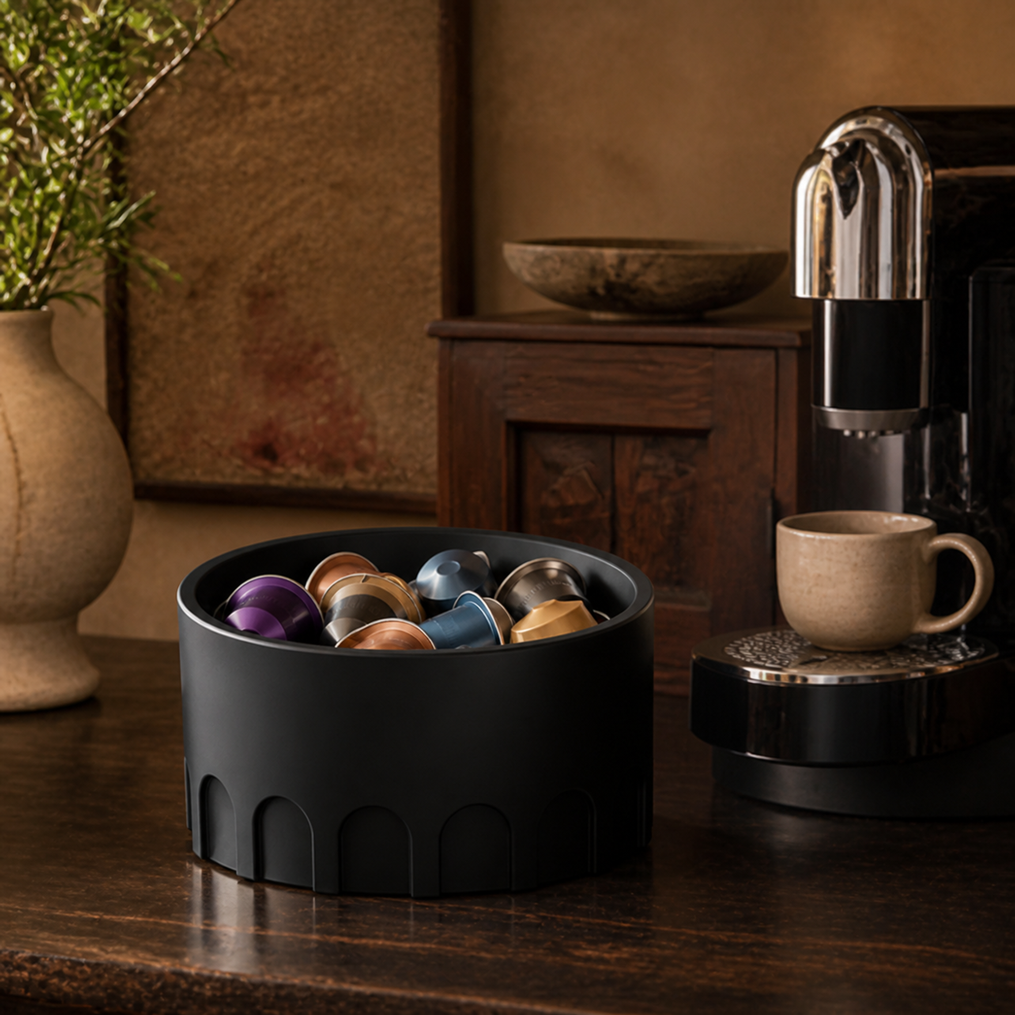 Romano Universal Coffee Capsule Holder - Black