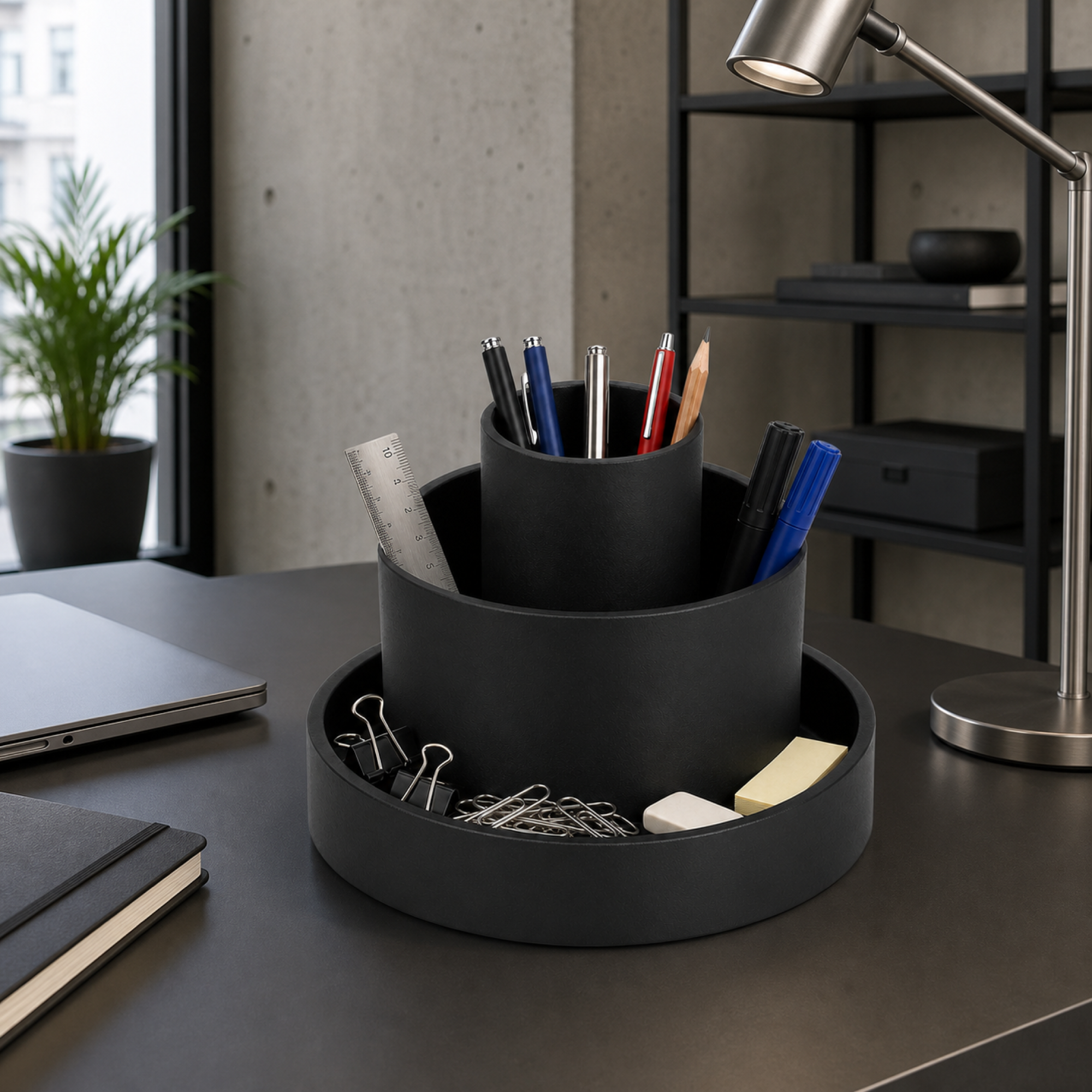 Rotondare Desk Organizer - Black