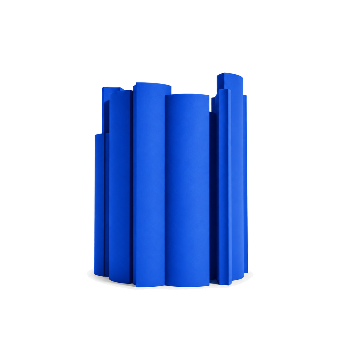 Marova Sculptural Vase – royal blue front view marova sculptural vase