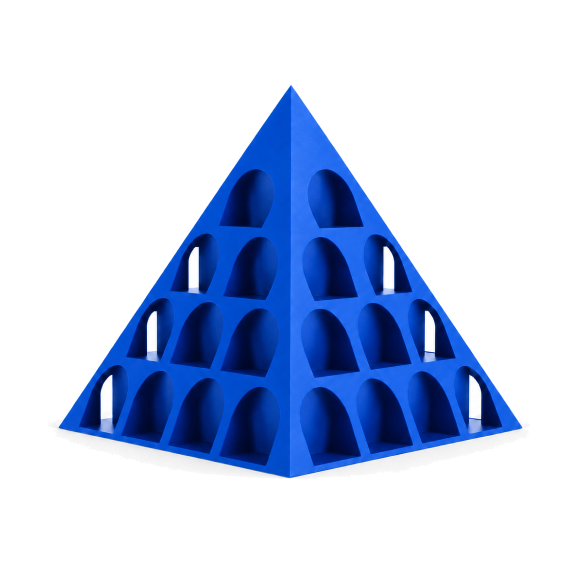 Fiastra Pyramid Nespresso Capsule Organizer – royal blue front view pyramid nespresso capsule holder
