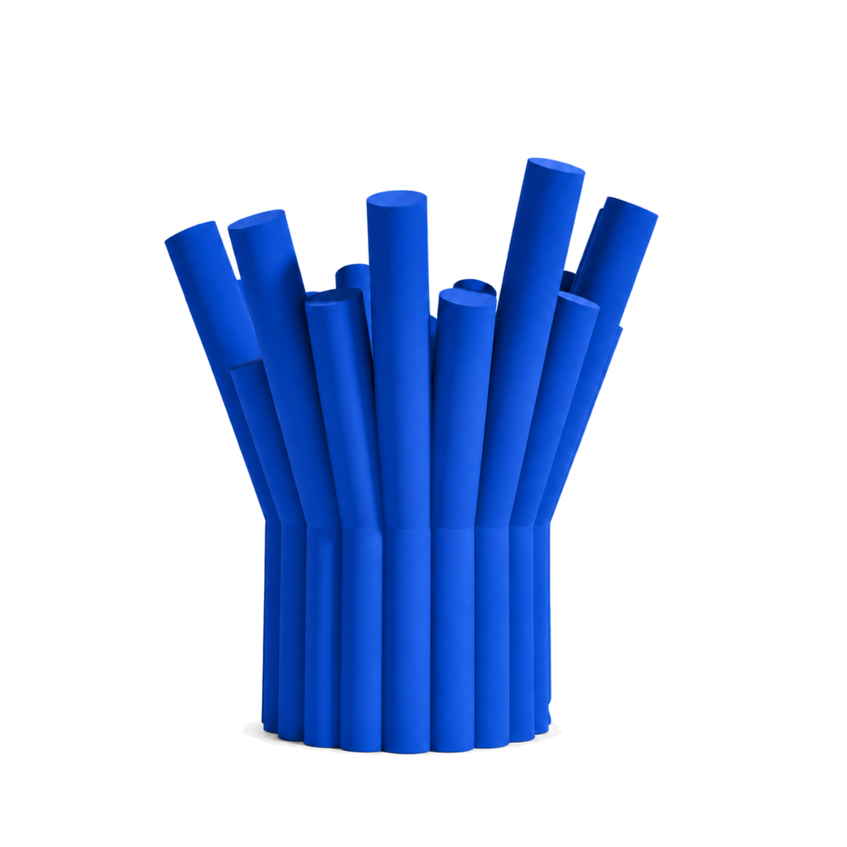 Rivolo Sculptural Vase – royal blue front view rivolo sculptural vase