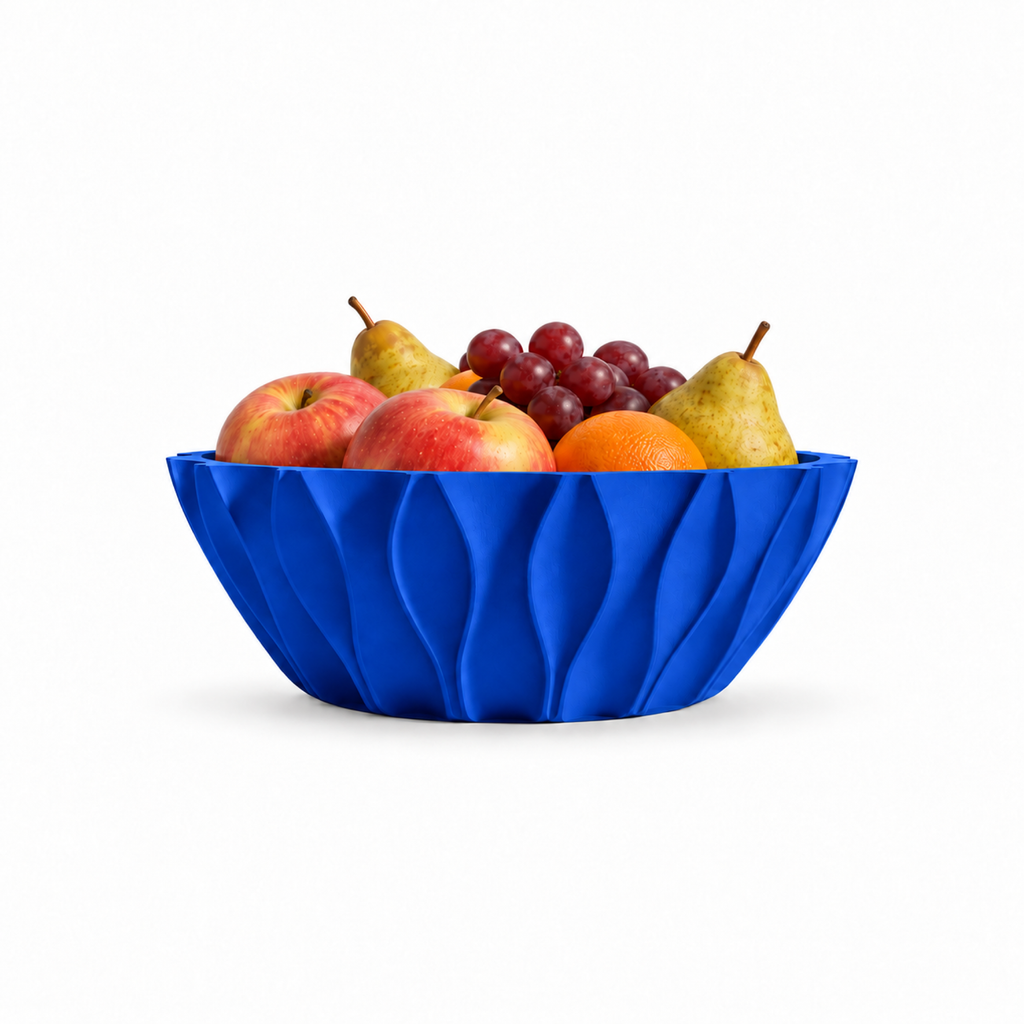 Bolognola fruit bowl white – Royal Blue front with fruit