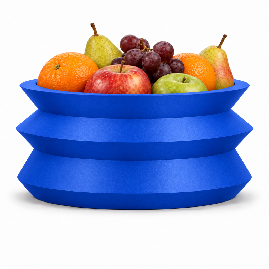 Bresivelle Fruit Bowl – royal blue front with fruit bresivelle fruit bowl