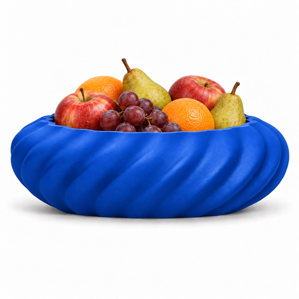 Molisara Fruit Bowl – royal blue front with fruit molisara fruit bowl