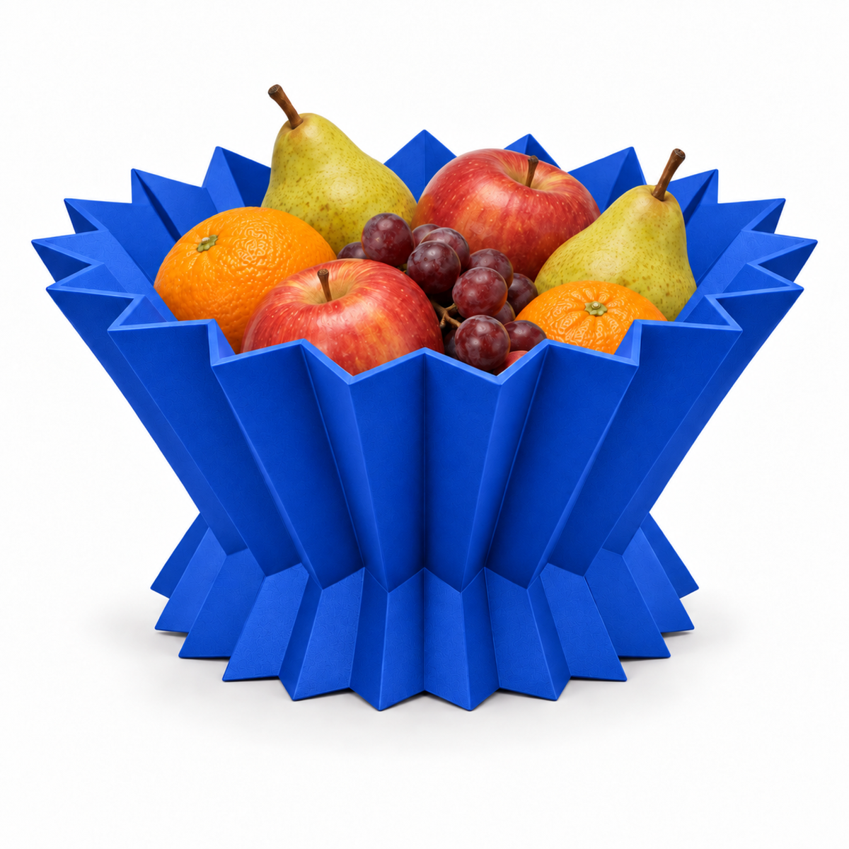 Ostivara Fruit Bowl – royal blue front with fruit ostivara fruit bowl