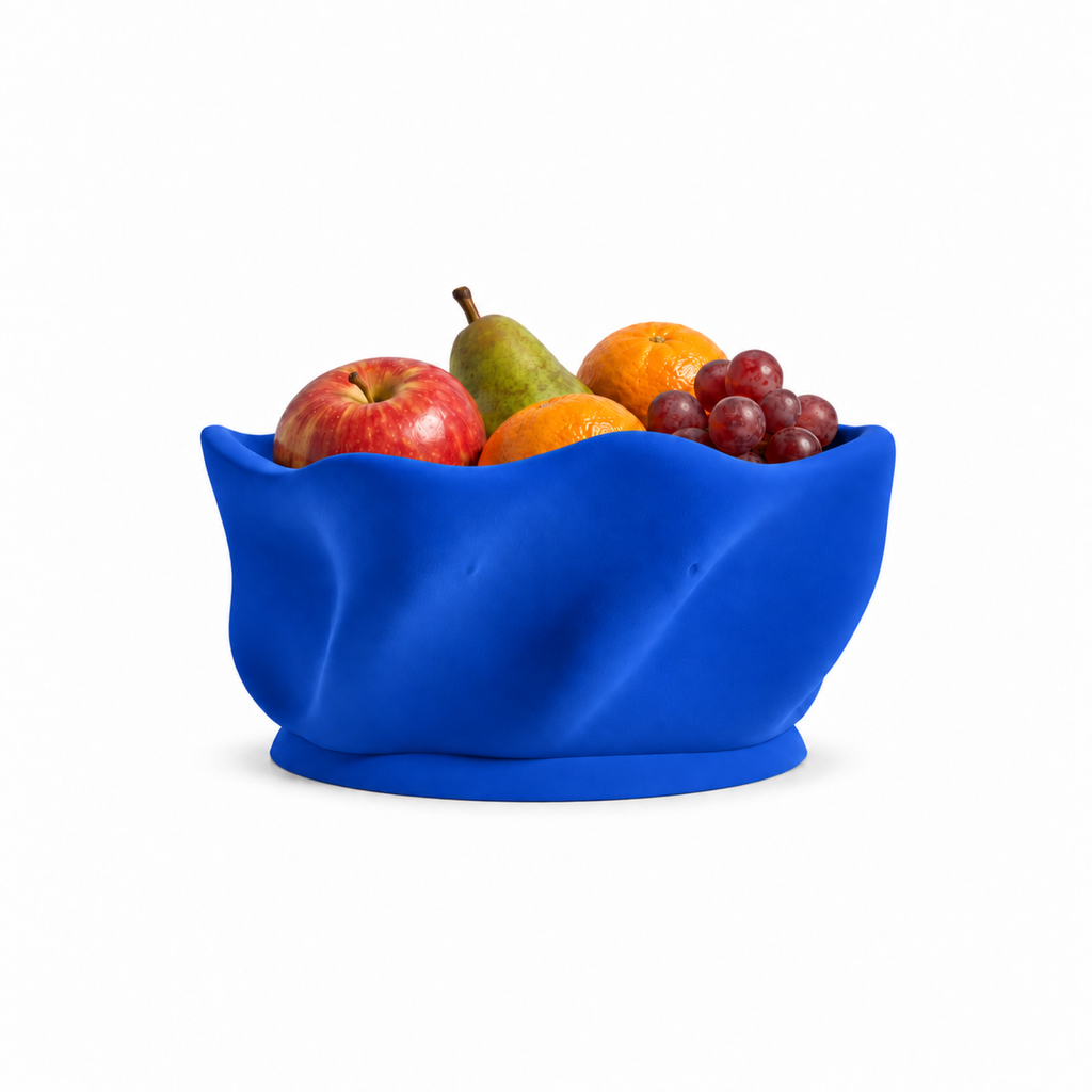 Sorrento Fruit Bowl – Royal Blue front with fruit