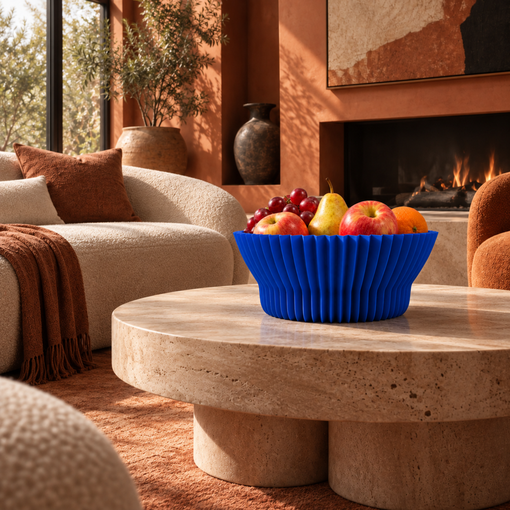 Cortona fruit bowl – Royal Blue lifestyle 2