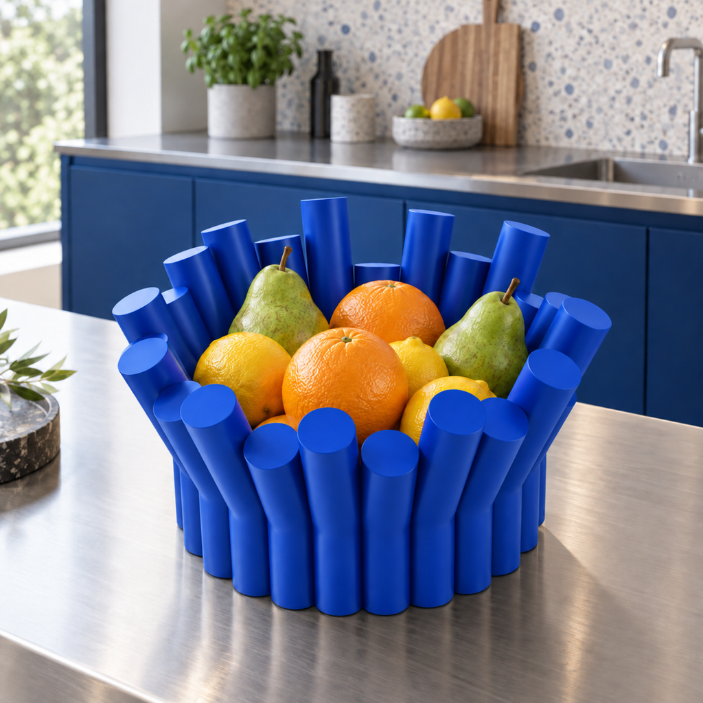Fiastra Rivolo Fruit Bowl – royal blue lifestyle blue kitchen fiastra rivolo fruit bowl