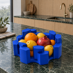 Fiastra Marova Fruit Bowl – royal blue lifestyle green marble kitchen marova fruit bowl