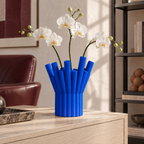 Rivolo Sculptural Vase – royal blue lifestyle reading room rivolo sculptural vase