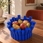 Fiastra Rivolo Fruit Bowl – royal blue lifestyle walnut dining room fiastra rivolo fruit bowl