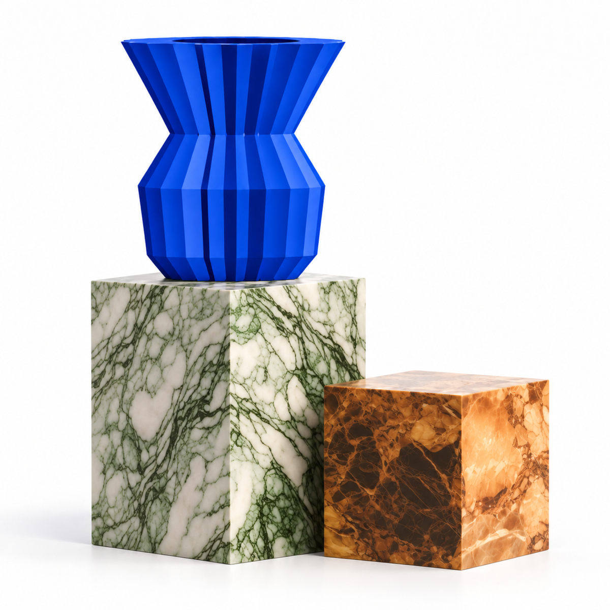 Ostivara Vase Medium – royal blue signature marble ostivara vase