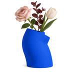 Curva Sculptural Vase – royal blue styled product view curva sculptural vase