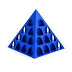 Fiastra Pyramid Nespresso Capsule Organizer – royal blue three quarter view pyramid nespresso capsule holder