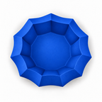 Manarola fruit bowl – Royal Blue top empty