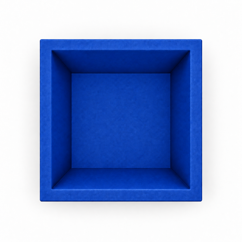 Square Colosseum Fruit Bowl – royal blue top empty square colosseum fruit bowl