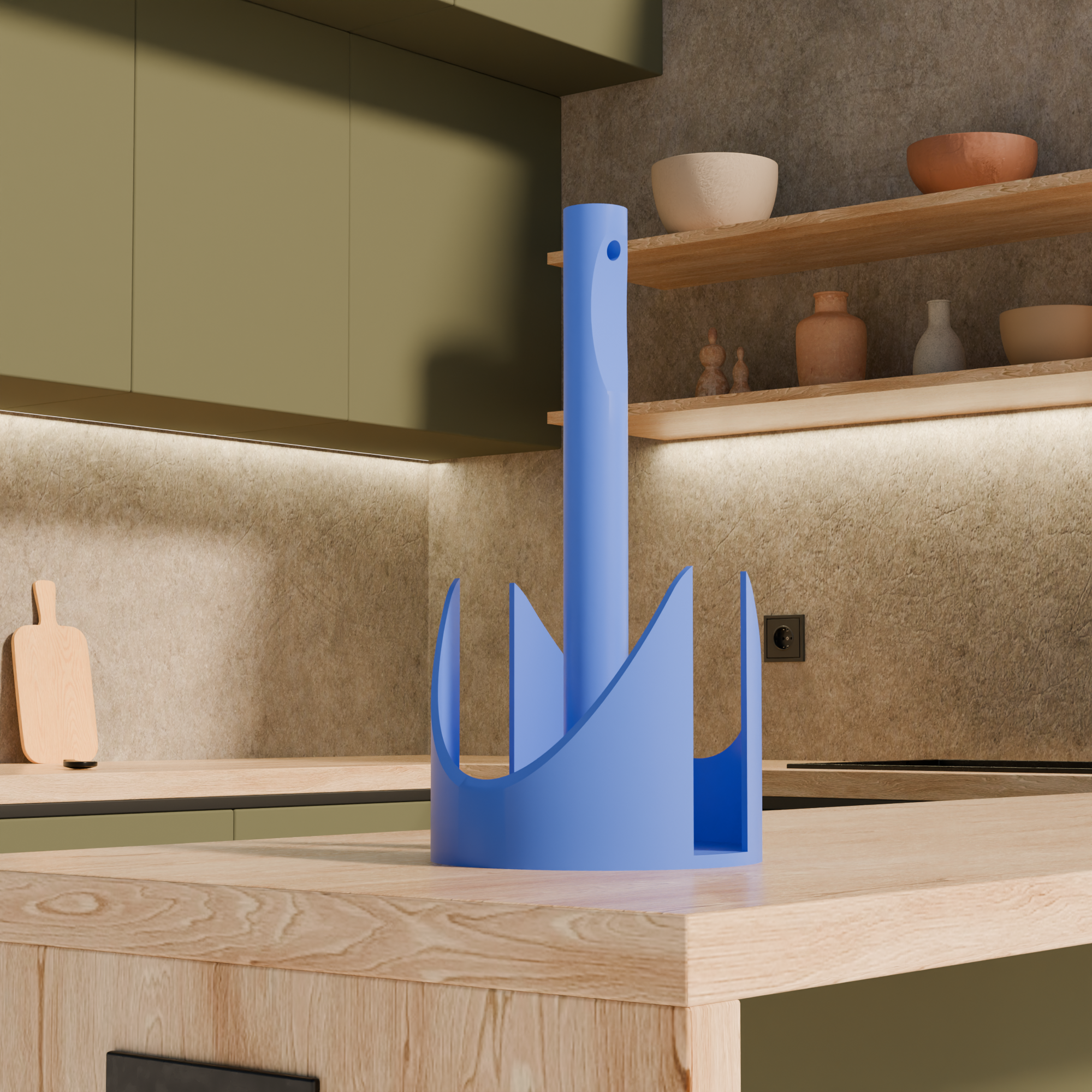 Fiastra Torino Paper Towel Holder - Blue - torino blauw sfeerbeeld keuken 2