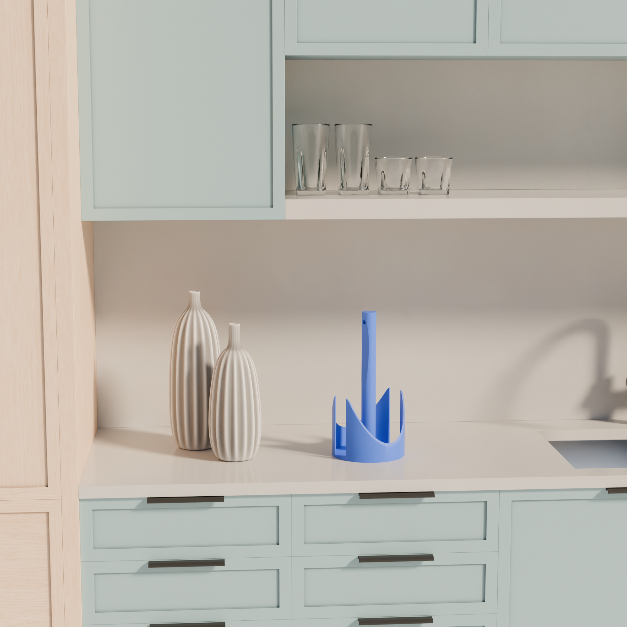 Fiastra Torino Paper Towel Holder - Blue - torino blauw sfeerbeeld keuken 3