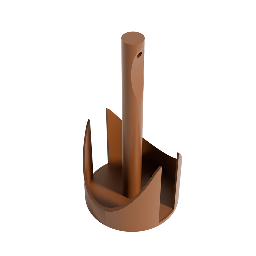 Fiastra Torino Paper Towel Holder - Brown - torino bruin schuin vooraanzicht 1