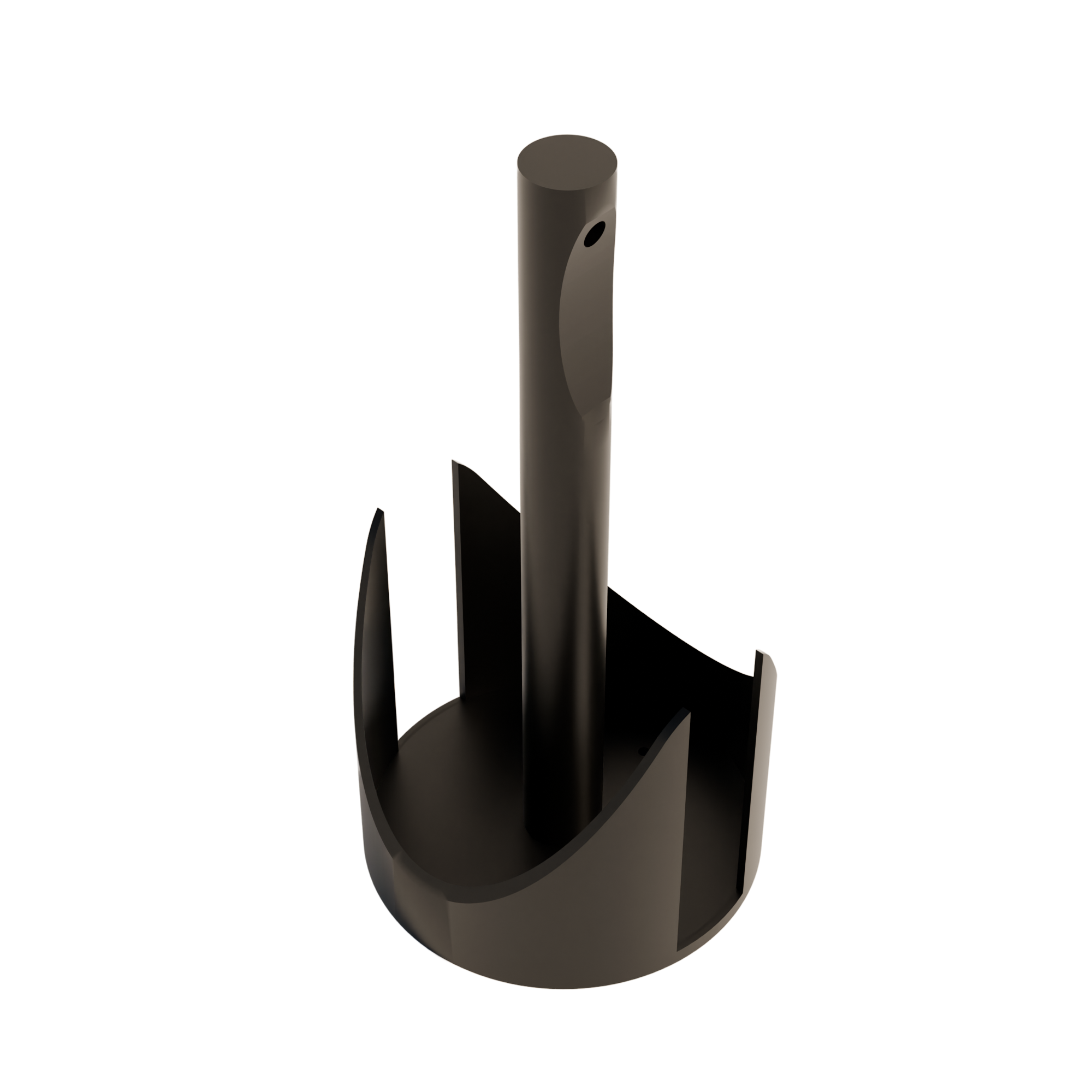 Fiastra Torino Paper Towel Holder - Black - torino zwart schuin vooraanzicht 1