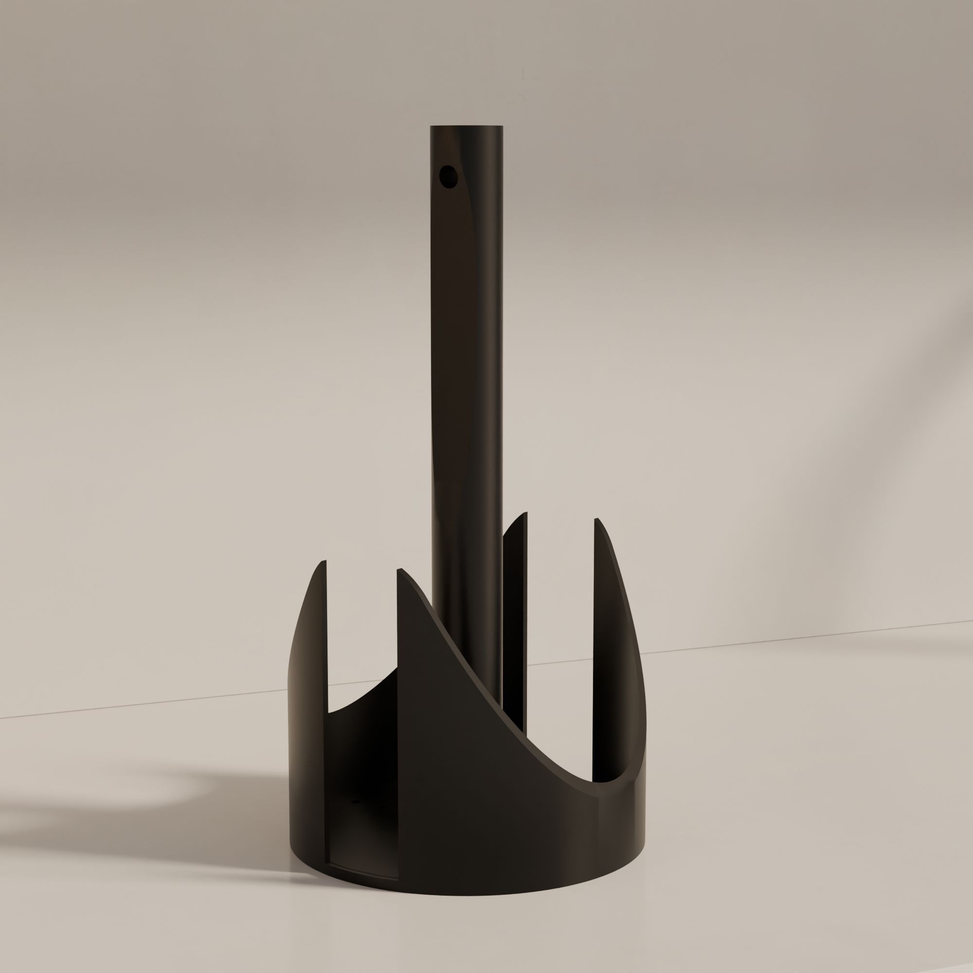 Fiastra Torino Paper Towel Holder - Black - torino zwart studio aanzicht 1