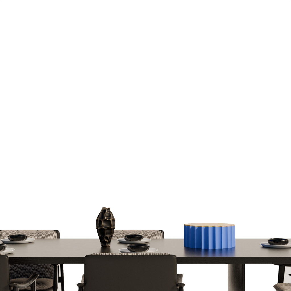 Fiastra Trivela Cake Stand - Blue - trivela cake stand blauw sfeerbeeld eettafel 1