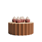 Fiastra Trivela Cake Stand - Brown - trivela cake stand bruin met cupcakes 1