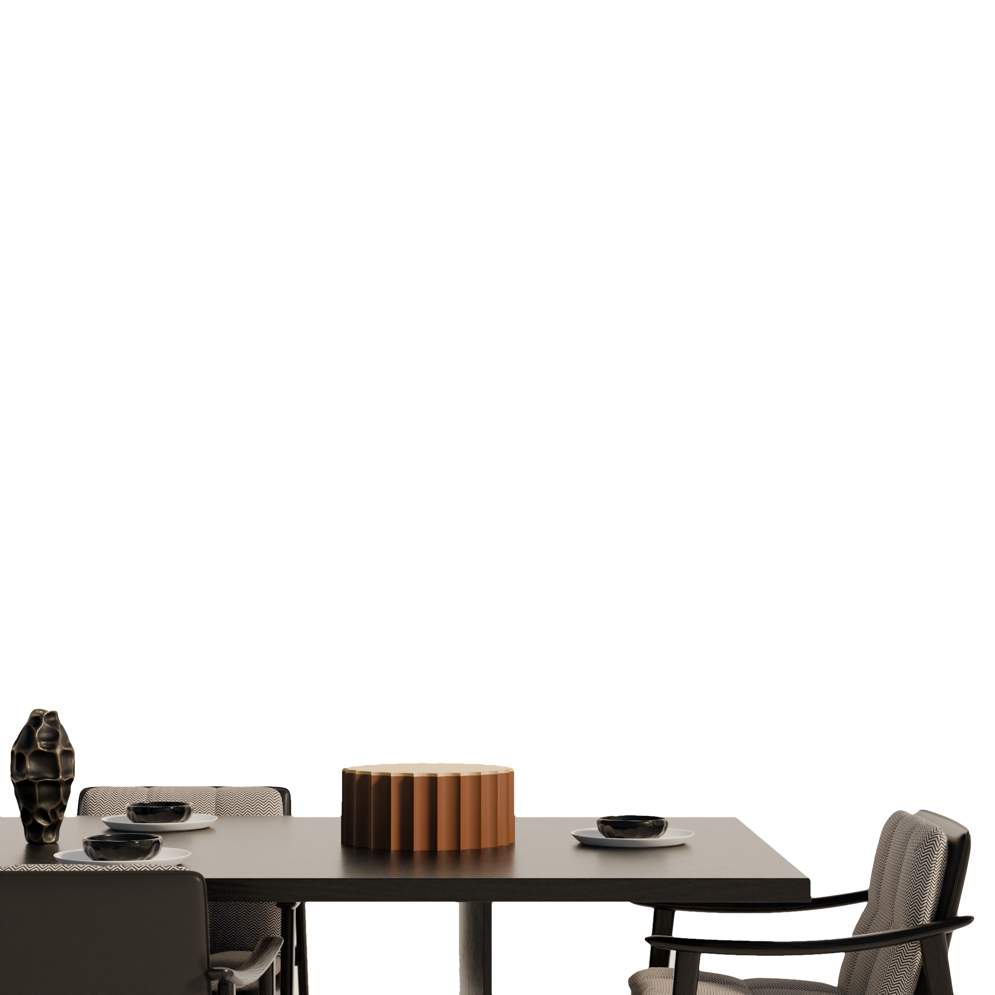 Fiastra Trivela Cake Stand - Brown - trivela cake stand bruin sfeerbeeld eettafel 1