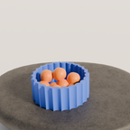 Fiastra Trivela Fruit Bowl - Blue - trivela fruitschaal blauw sfeerbeeld sokkel 2
