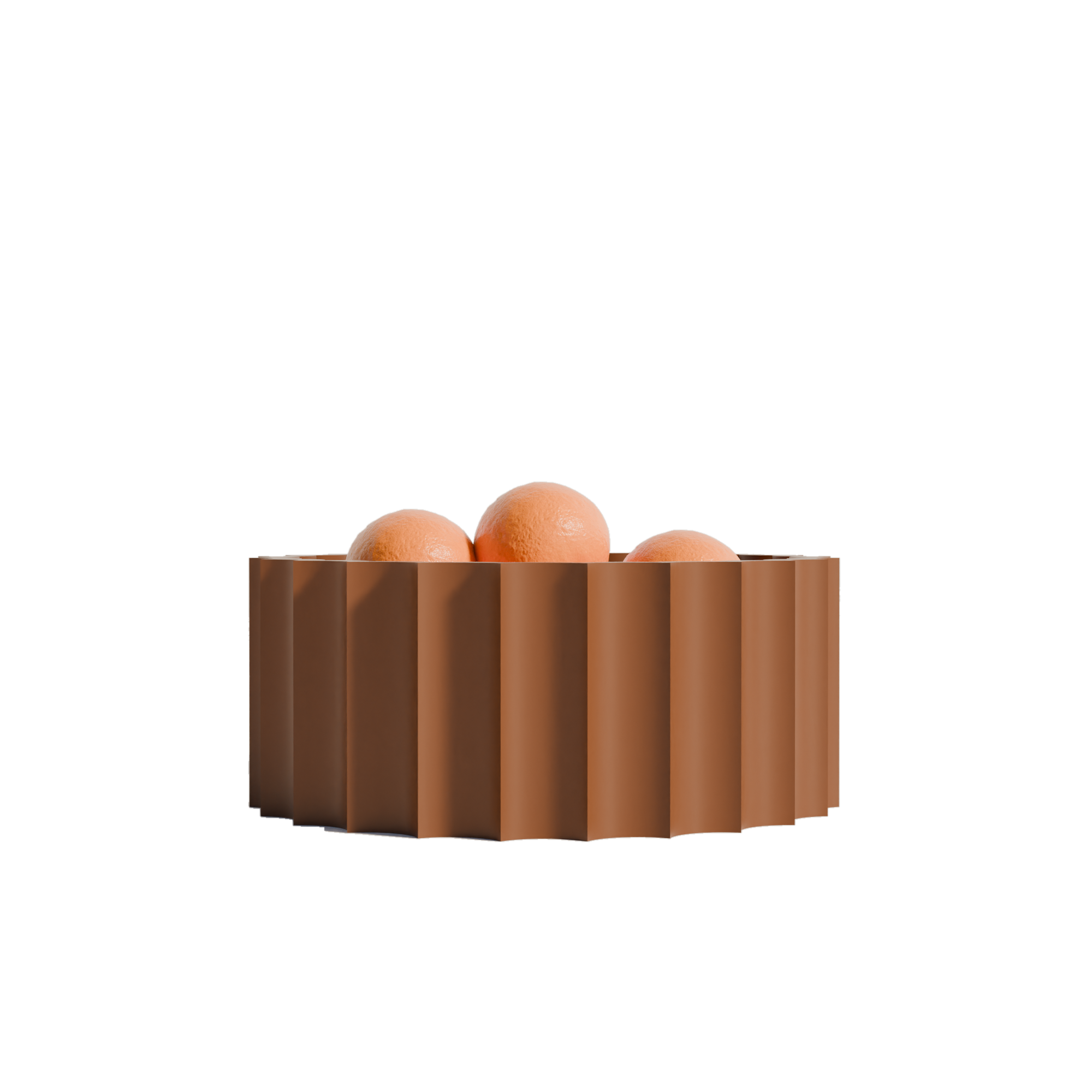 Fiastra Trivela Fruit Bowl - Brown - trivela fruitschaal bruin met fruit 1