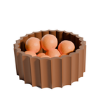 Fiastra Trivela Fruit Bowl - Brown - trivela fruitschaal bruin met fruit 2