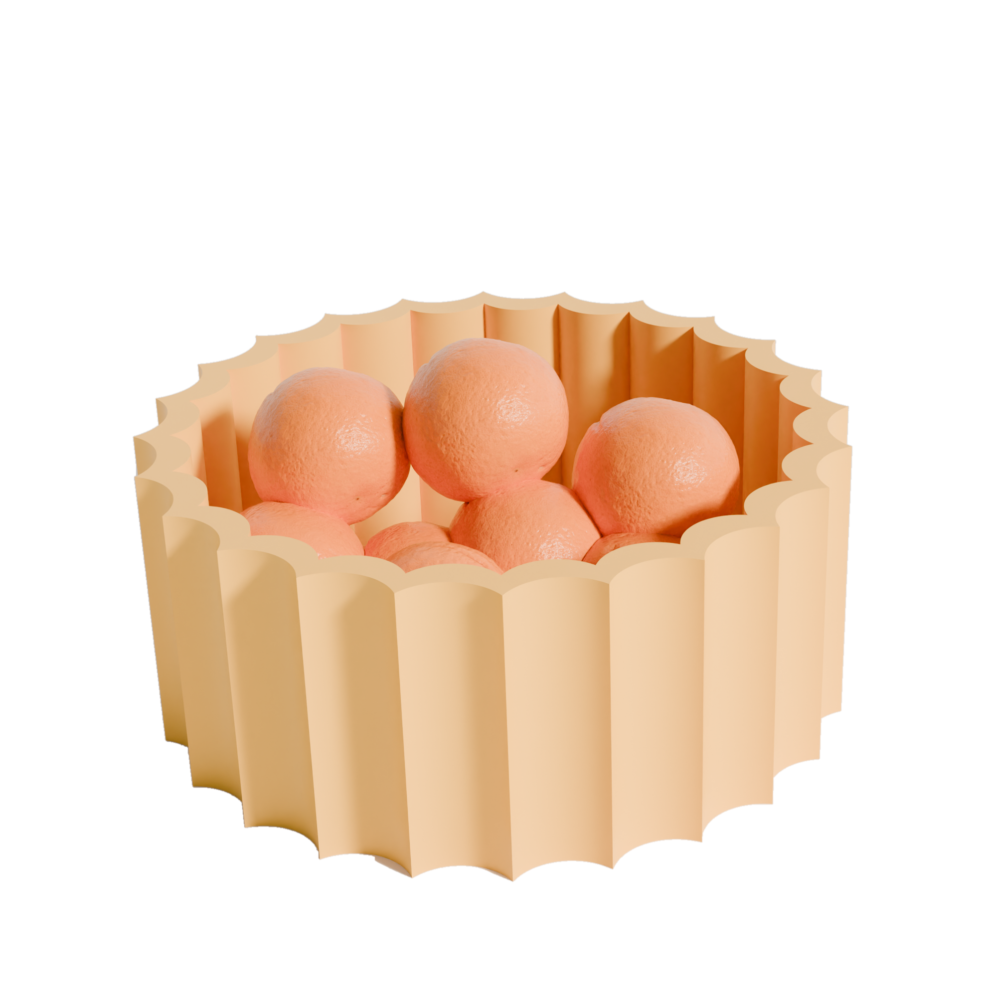 Fiastra Trivela Fruit Bowl - Yellow - trivela fruitschaal geel met fruit 2