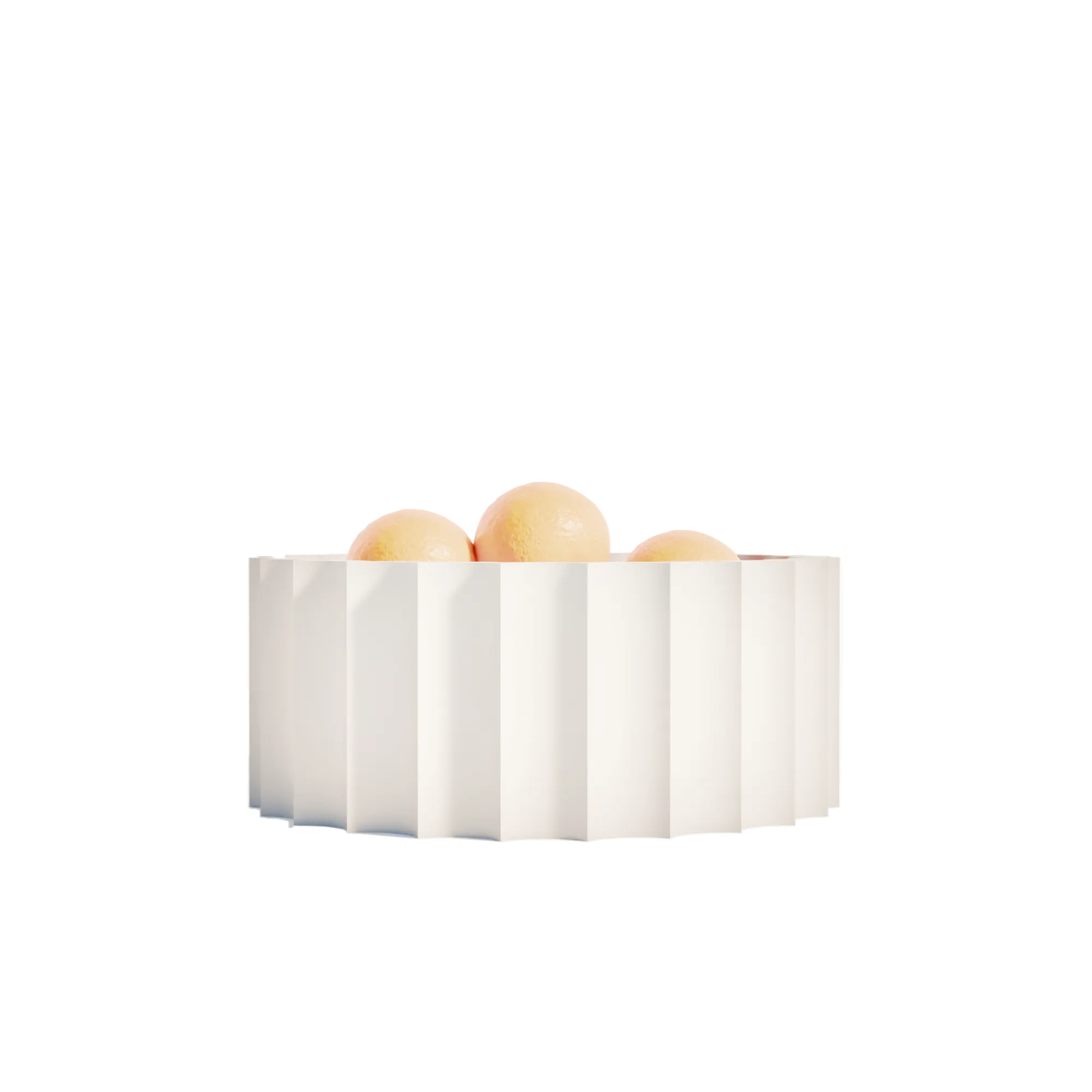 Fiastra Trivela Fruit Bowl - White - trivela fruitschaal wit met fruit 1