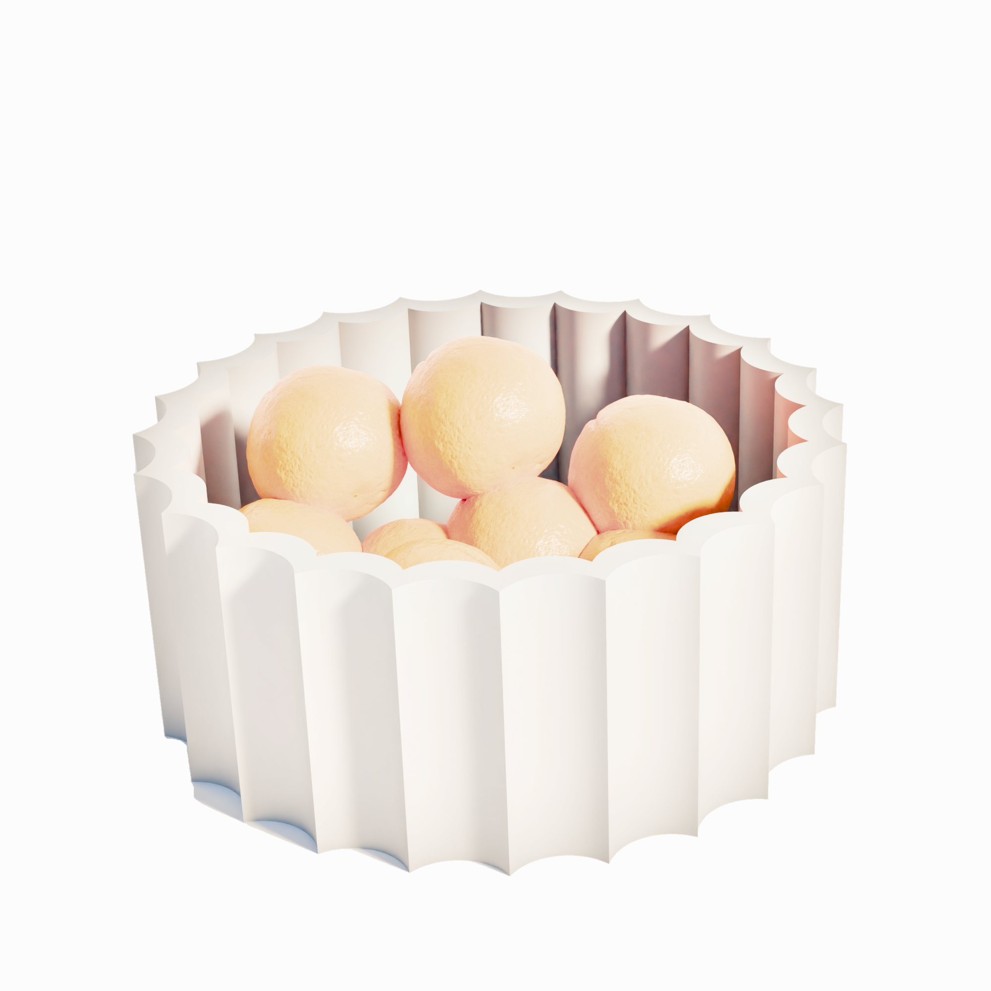 Fiastra Trivela Fruit Bowl - White - trivela fruitschaal wit met fruit 2
