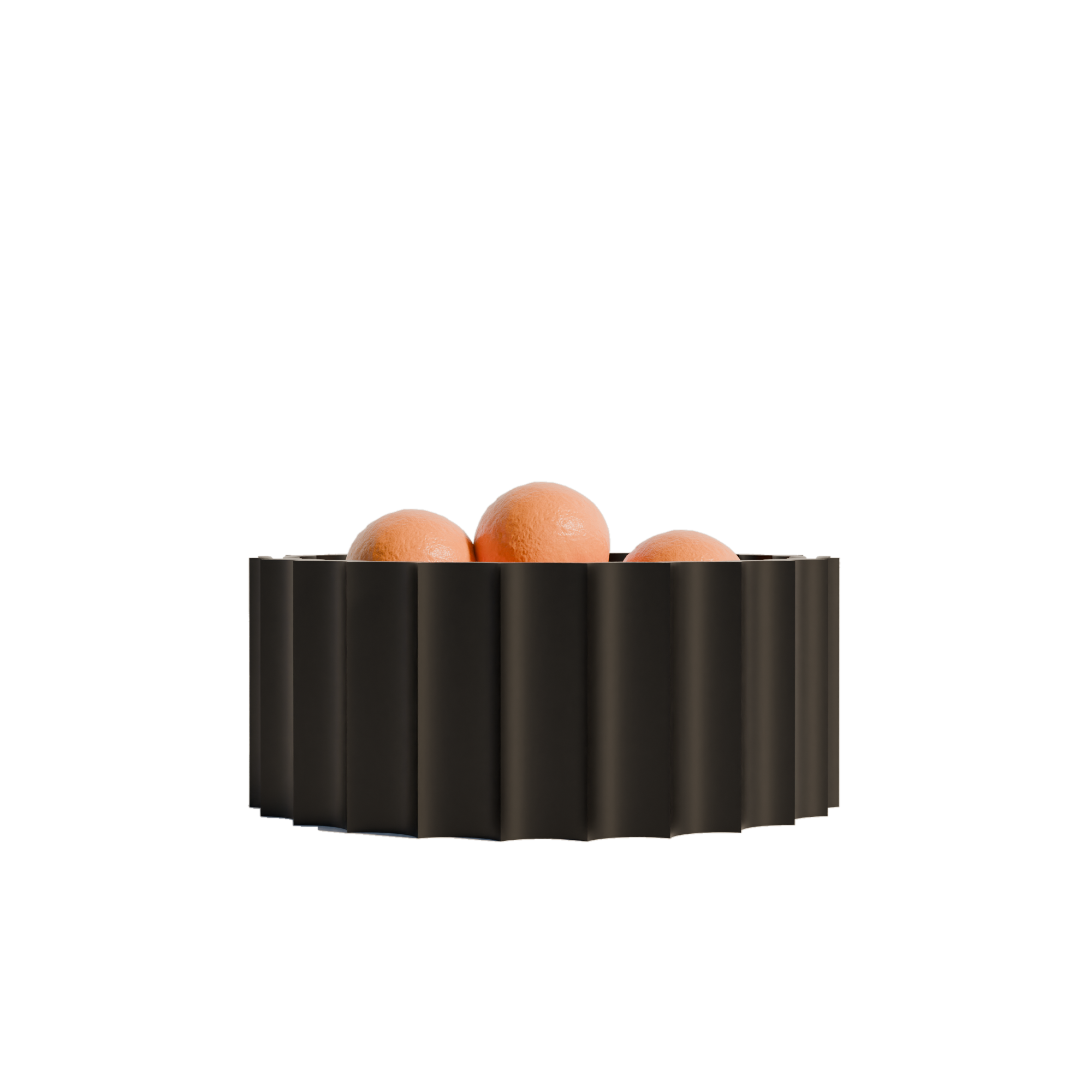 Fiastra Trivela Fruit Bowl - Black - trivela fruitschaal zwart met fruit 1