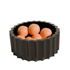 Fiastra Trivela Fruit Bowl - Black - trivela fruitschaal zwart met fruit 2