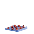 Fiastra Wavy Nespresso Capsule Organizer - Blue - wavy blauw gevuld zijaanzicht 1