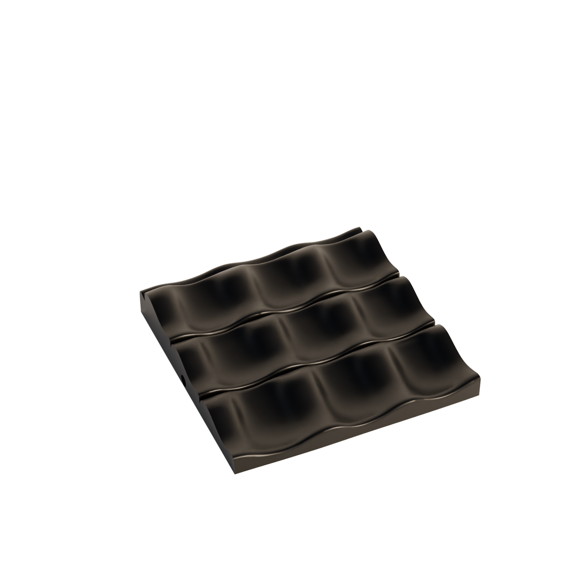 Fiastra Wavy Nespresso Capsule Organizer - Blue - wavy blauw leeg bovenaanzicht 1