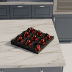 Fiastra Wavy Nespresso Capsule Organizer - Black - wavy zwart sfeerbeeld keuken 2